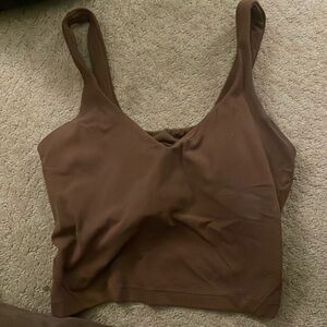 Brown lulu align tank top